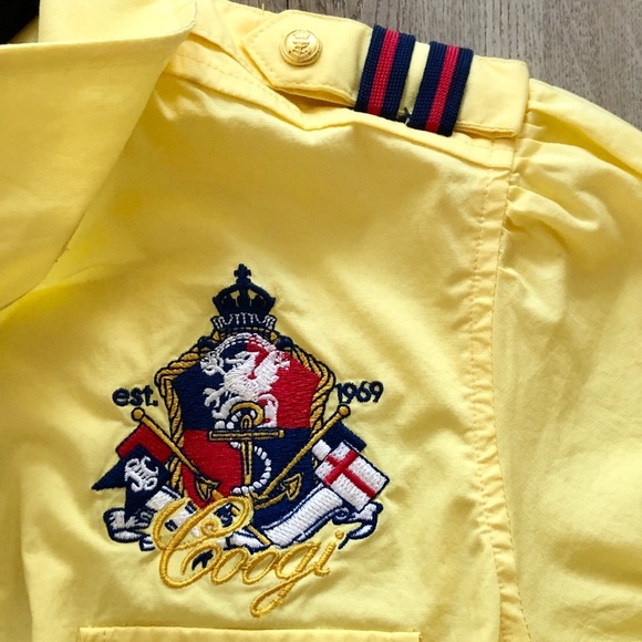 Coogi, Vintage Y2K, Womens Snap Up, Fitted Shirt, Elastic Waist Yellow Size S - Picture 8 of 16